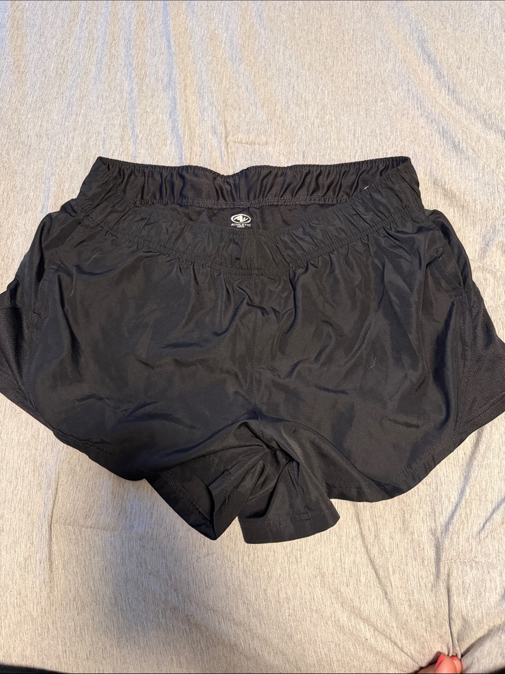 Women's Black Athletic Running Shorts with Built-In Liner